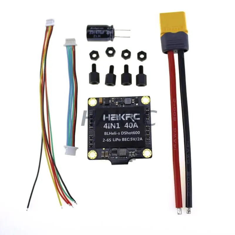 HAKRC 40A Mini 4 в 1 ESC 2A Blheli_S встроенный BEC PDB 2 5S поддержка Dshot 150/300/600 Oneshot подвесной
