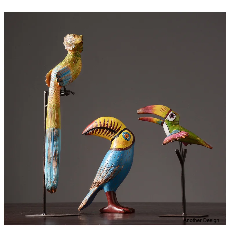 

scarlet macaw home decor sample room animal decor figurine saloon table creative decor
