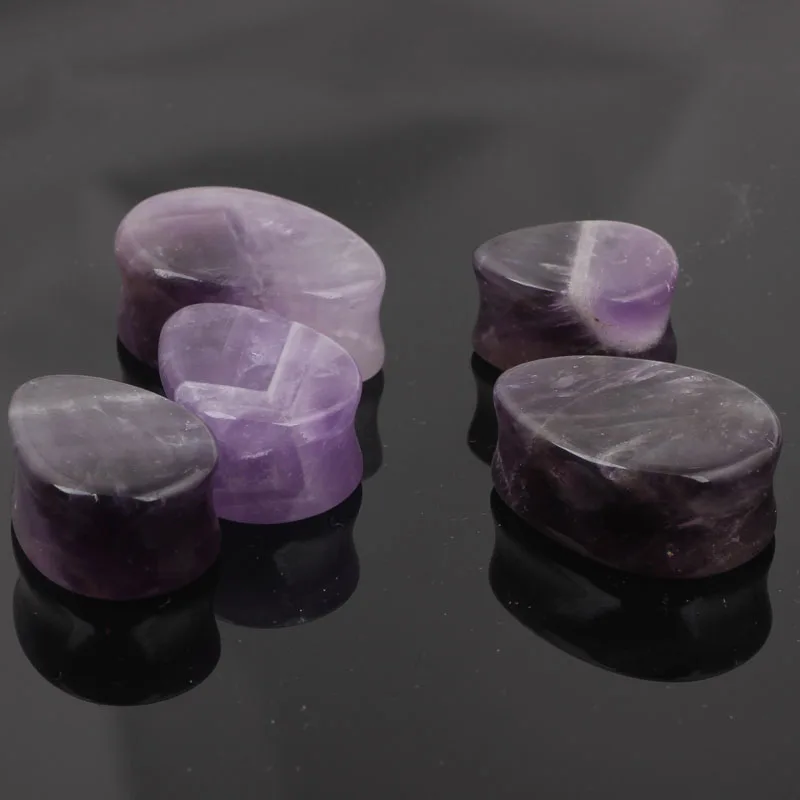 Каменная затычка для ушей драгоценные растяжки туннель тела коническое седло