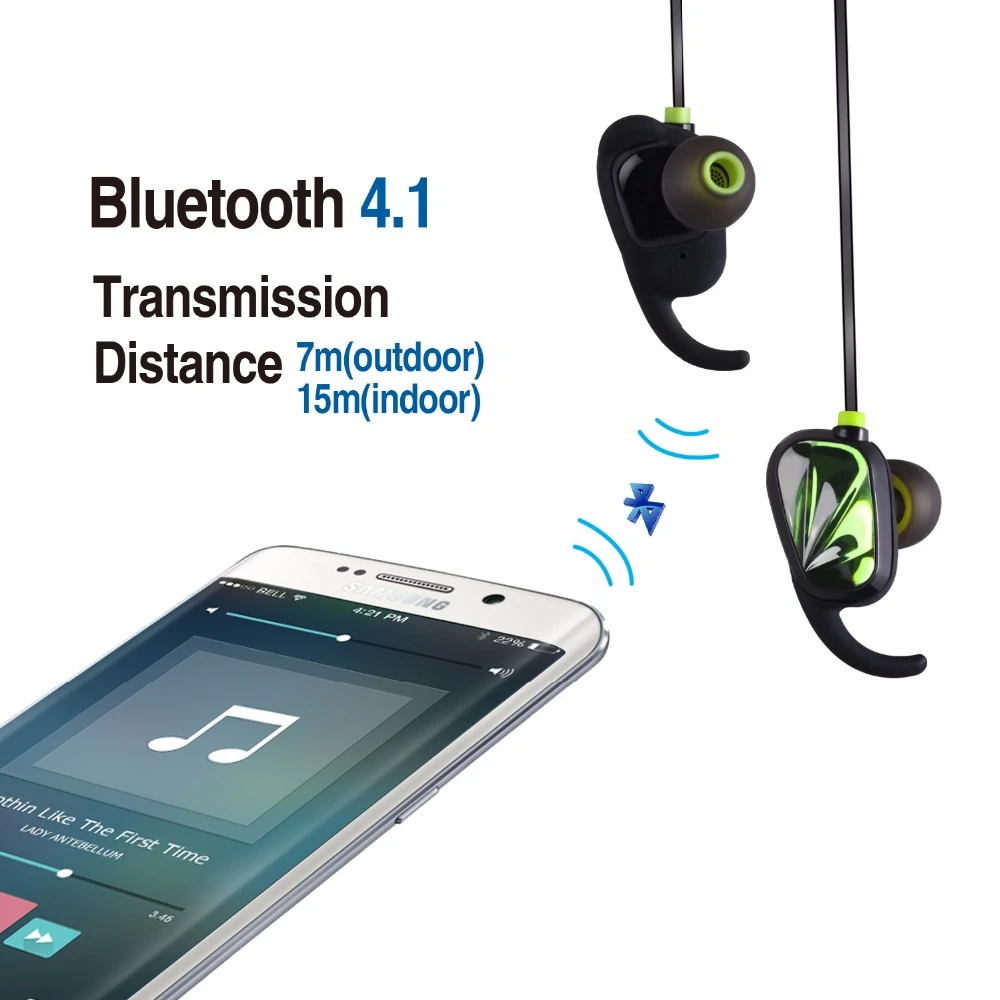 AUSDOM SP007 Беспроводной Bluetooth наушники Высокое качество спорт микрофон гарнитура |