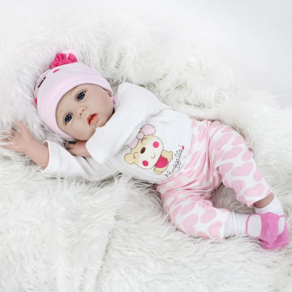 KAYDORA 55 см 22 дюймов виниловые Reborn Baby Doll мягкий реалистичный Bebe Одежда для куклы