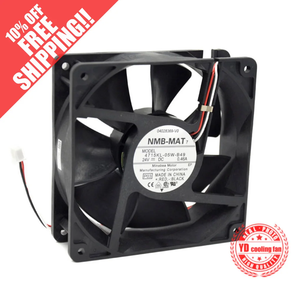 Новый NMB-MAT minbea 4715KL-05W-B49 12038 24V 0.46A Частотный преобразователь 3-контактный Вентилятор охлаждения