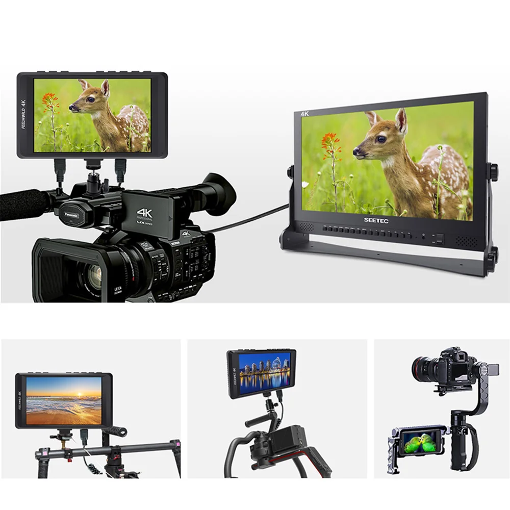 Feelworld FW450 дюймов 4 5 DSLR камера поле мониторы ips Малый HD 1280x800 К к HDMI вход выход легкий