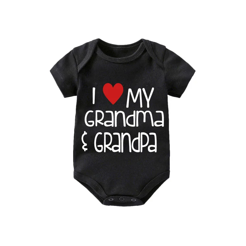 2019 Ysculbutol New Design fashion I love my Grandma and Grandpa baby bodysuit customized boy girl clothes  Детская одежда