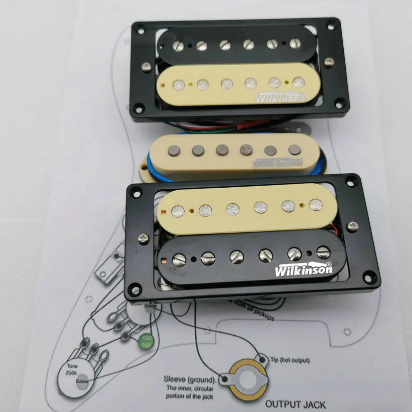 HSH Wilkinson WVH Alnico5 звукосниматели SSH Humbucker Eleciric гитарные звукосниматели 1 комплект - Цвет: HSH