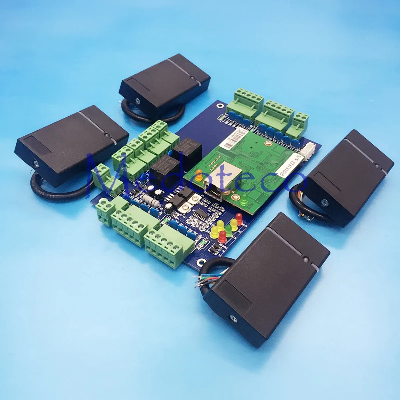 TCP/IP комплект контроля доступа для двух дверей панель управления доступом RFID