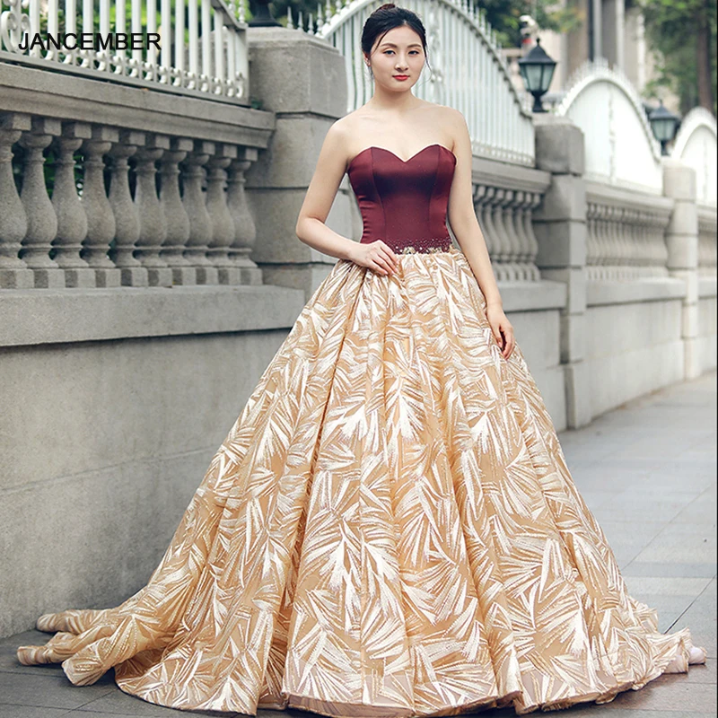 J66564 janceber красные платья Quinceanera 2020 милые бальные без рукавов для женщин 16 Вечерние