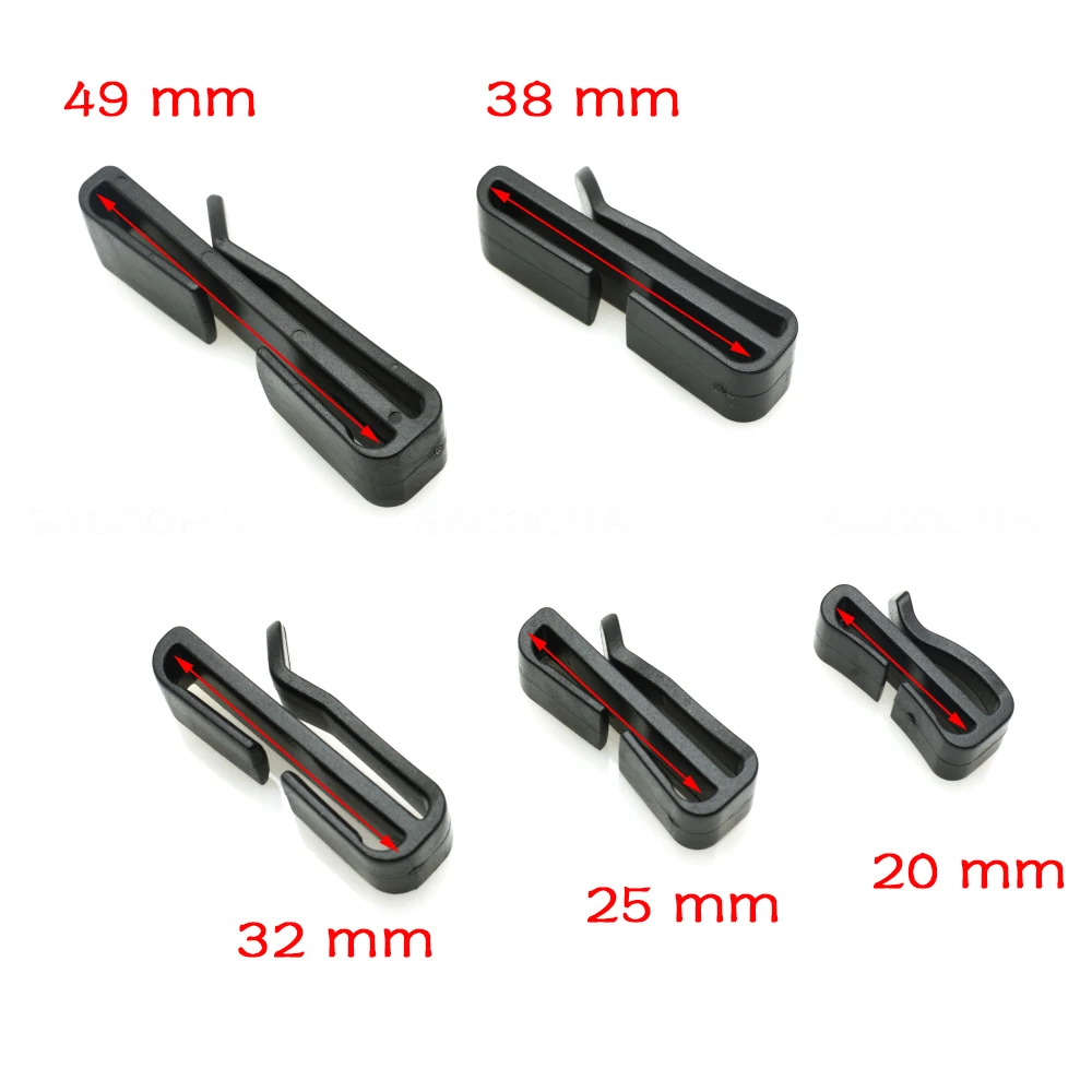 10 шт./упак. быстрое скольжение пряжка слайдер черный для Molle тактический