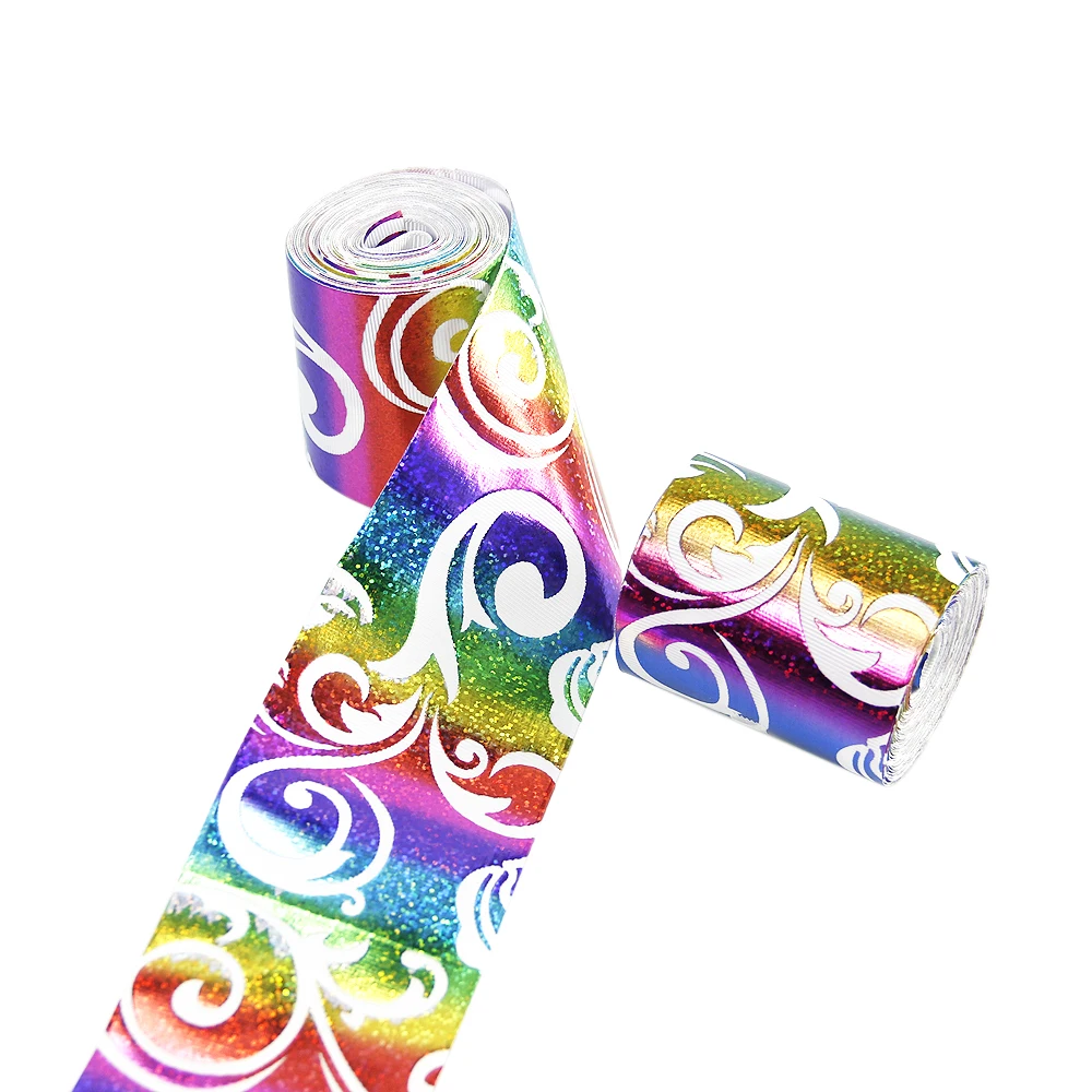 

David accessories 3"75mm laser cartoon high quality printed polyester ribbon 10yds,DIY handmade,wedding gift wrap,10Yc2894