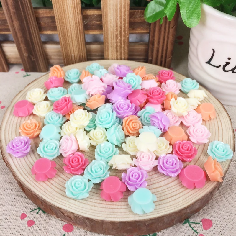 

Kawaii Flatback Flat Back Resin Flower Cabochons DIY Scrapbooking Embellishment Decorative Craft:15mm