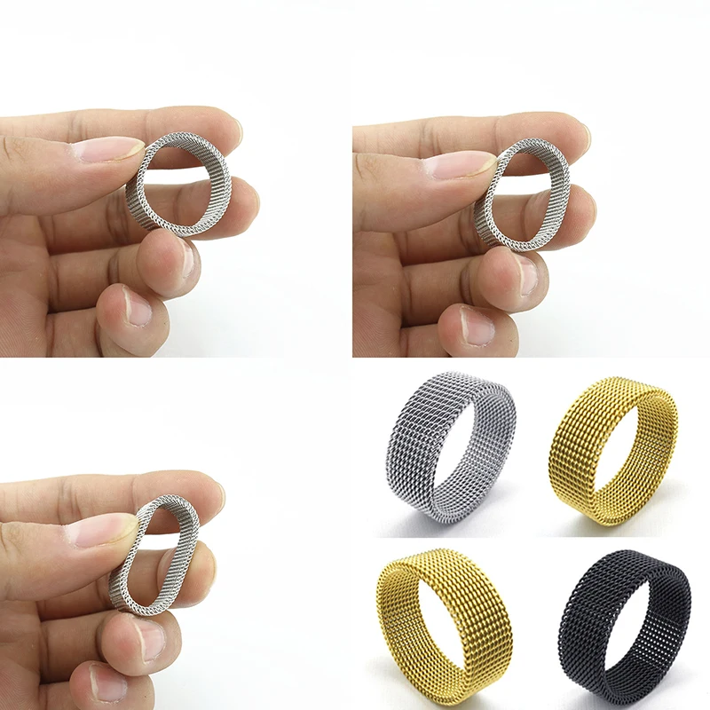 Кольцо из мягкой титановой стали шириной 8 мм|titanium steel ring|jewelry ringsrings for women wedding |