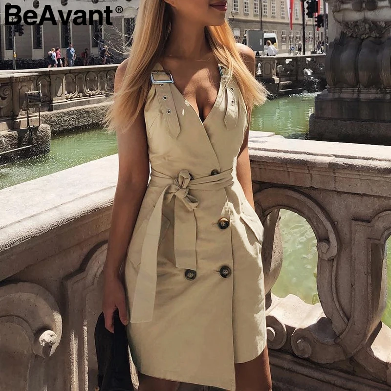 Женское Хлопковое платье BeAvant черное облегающее с открытой спиной v образным