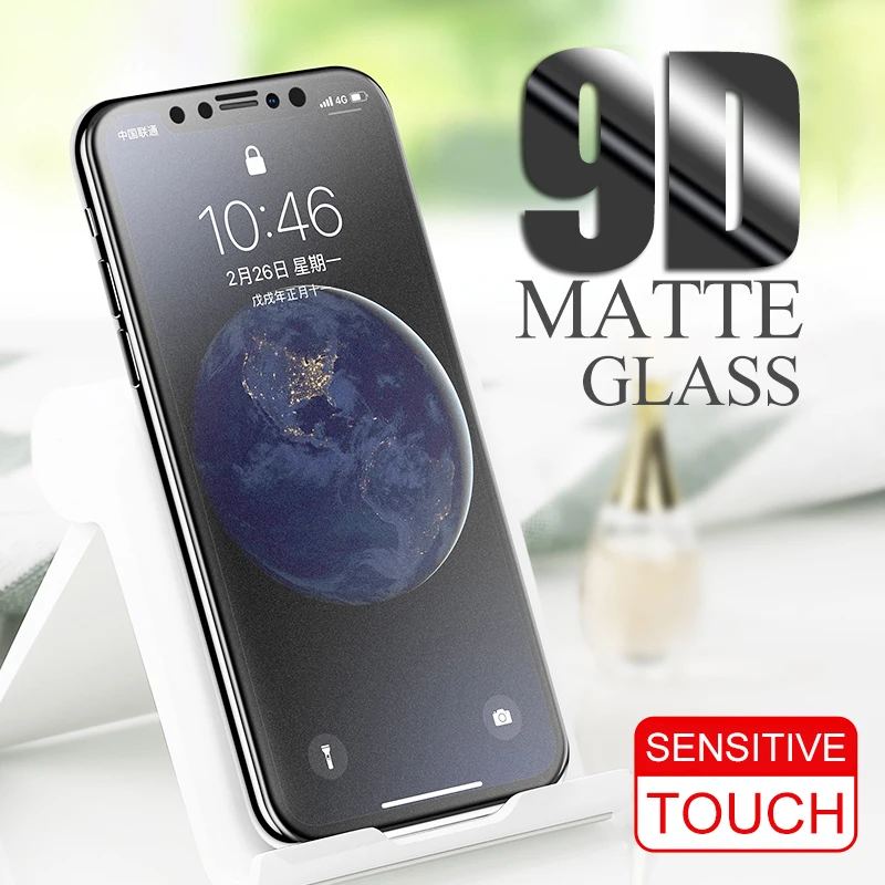 Матовое стекло без отпечатков пальцев для iPhone X 8 7 6 Plus защита экрана матовое