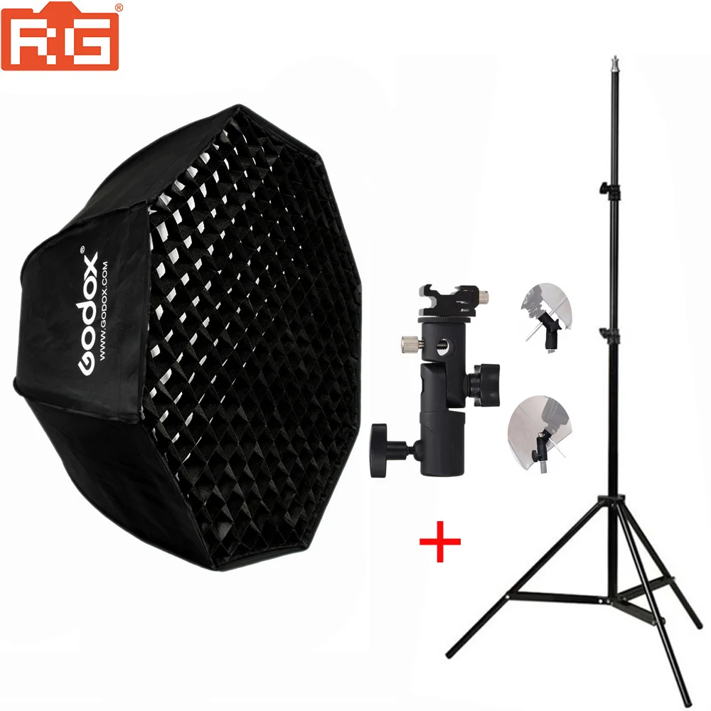 Портативный софтбокс для зонтика Godox 80 см/95 см/120 см + E Тип 2 м светильник стойка