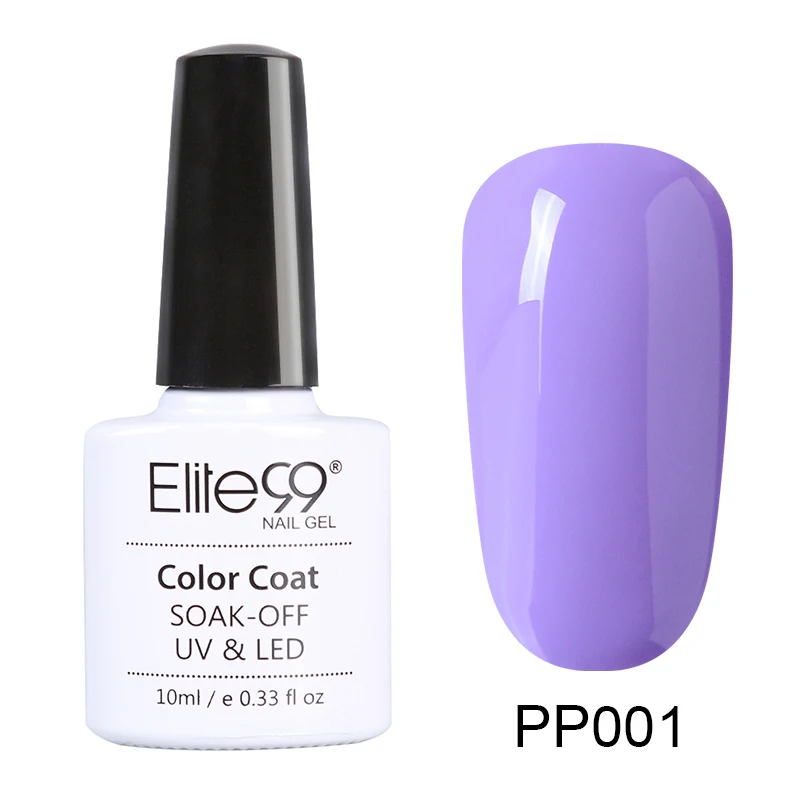 PP001 Elite99 фиолетовый цвет 10 мл Гель-лак замачиваемый УФ Гель-лак для ногтей для маникюра долговечный Гель-лак для ногтей - Цвет: PP001