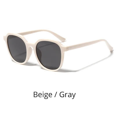 Beige - Gray Ralferty, Ретро стиль, солнцезащитные очки для женщин, фирменный дизайн,, Винтажные Солнцезащитные очки, уф400, женские очки, пластиковая оправа, солнцезащитные очки W813060 - Цвет линз: Beige - Gray