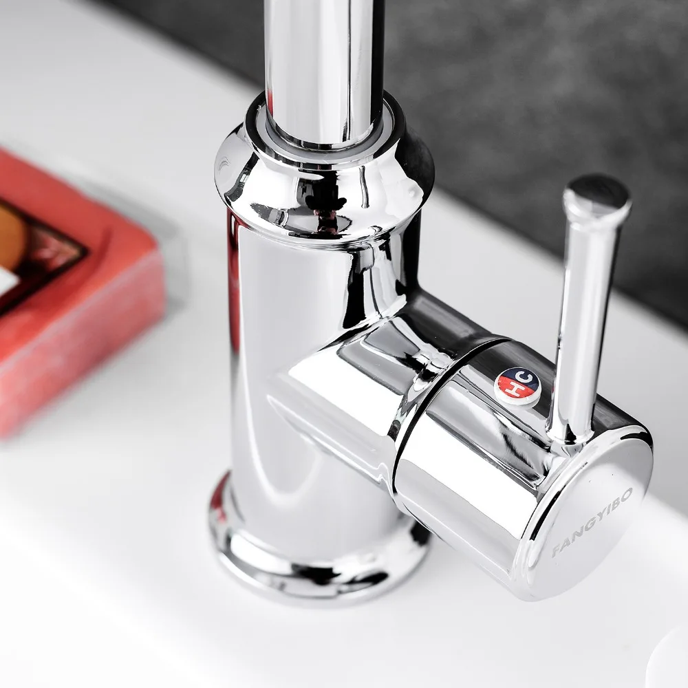 Новый Благородный кран для раковины ванной комнаты холодной и горячей