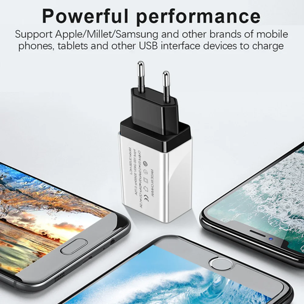 USB зарядное устройство EU US Plug 3 порта Быстрая зарядка мобильного телефона зарядное устройство для iPhone X samsung Xiaomi huawei дорожное зарядное устройство