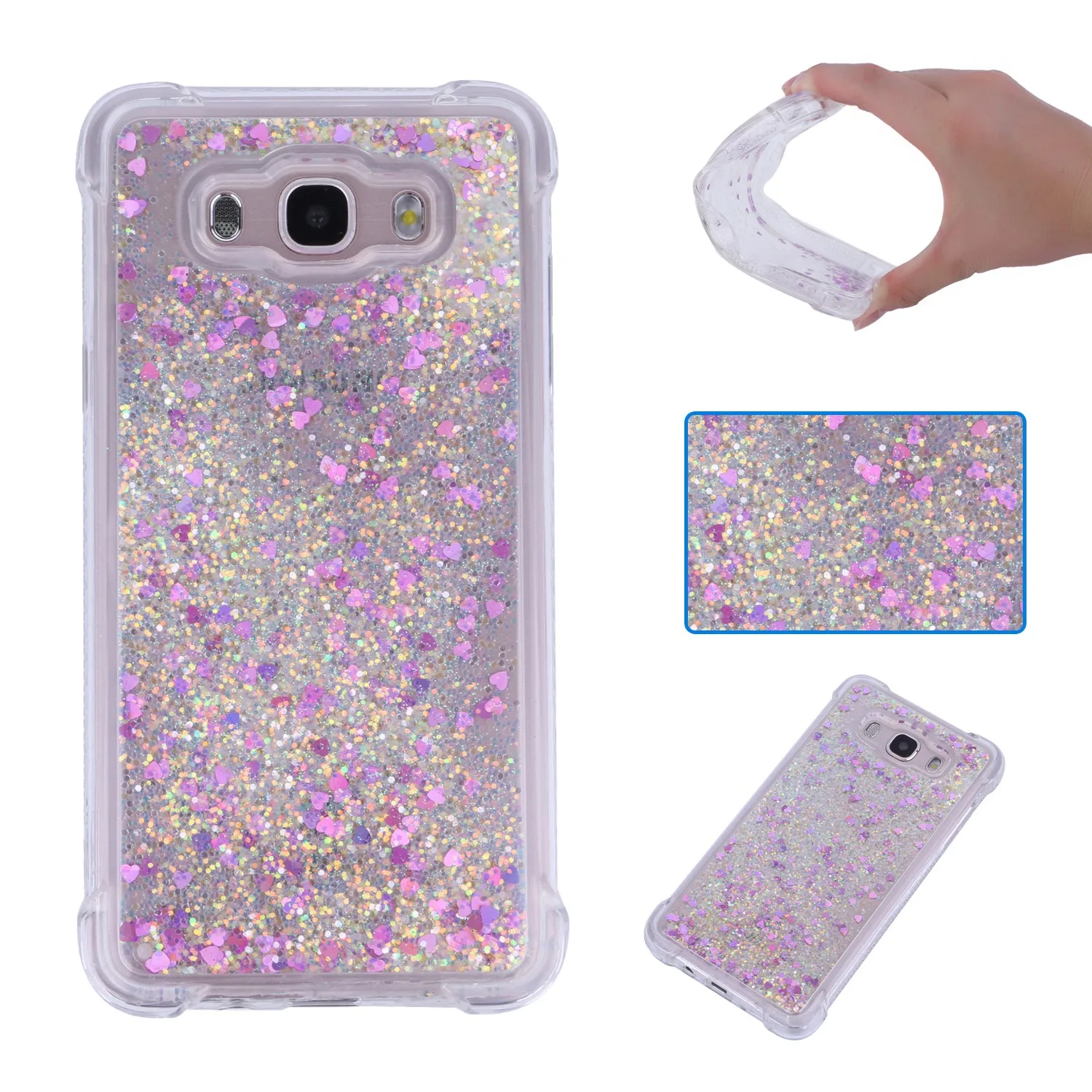 Для Samsung Galaxy J3 J5 J7 J36 J56 J76 динамичный, жидкий песок чехол SM-J320F/DS SM-J510FN/DS SM-J710FN/DS мягкий чехол для задней крышки