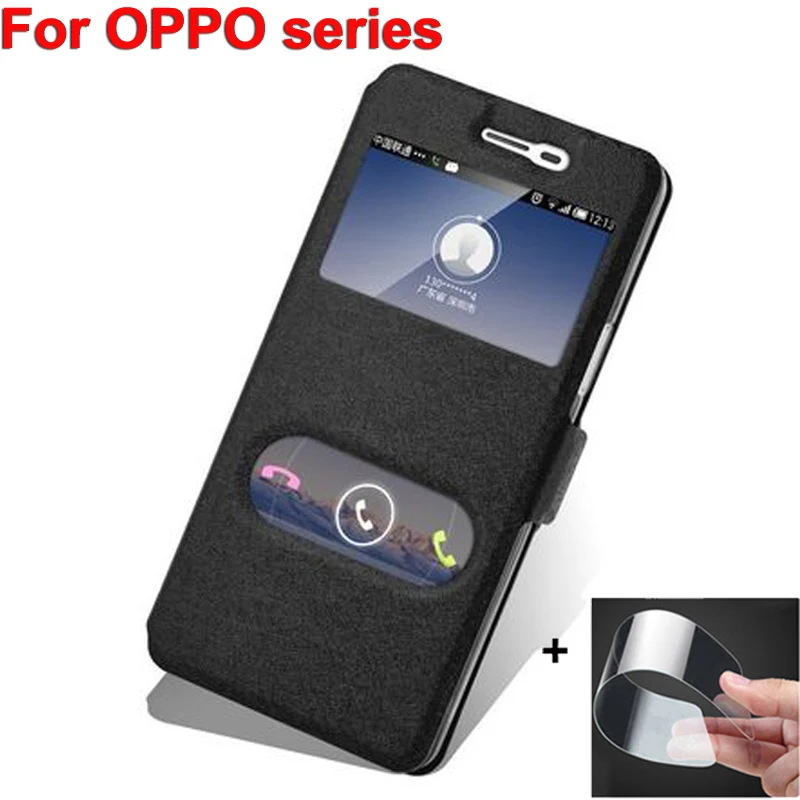 Кожаный чехол с открытым окошком для OPPO A51 A11 A37 A37M, чехол для телефона s A51T A51C A51F A51KC R1201 A11T A11W A11C A11U Joy 3, чехол-книжка