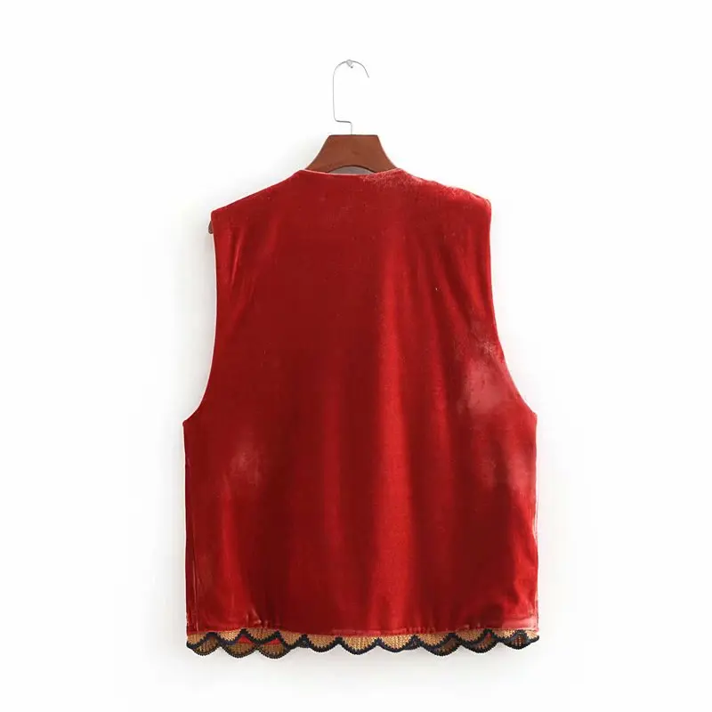 Женская бархатная куртка TEELYNN Boho осенняя Верхняя одежда без рукавов с цветочными