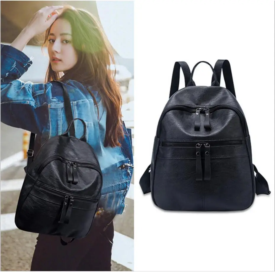 Женский рюкзак Mochila Feminina Escolar кожаный Mochilas Menina L Realer школьные рюкзаки в Корейском