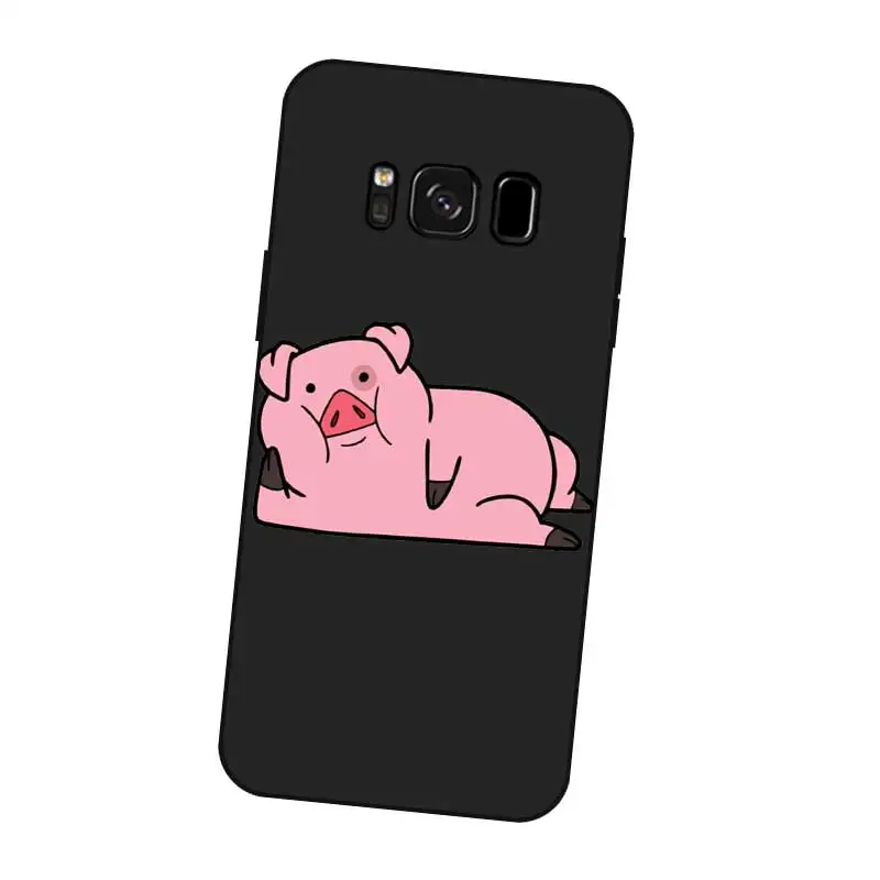 N361 свинья Черный силиконовый чехол Обложка для samsung Galaxy S5 S6 S7 S8 S9 S10 5G S10E S11 S11E Lite Edge