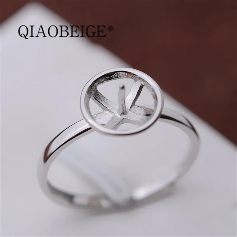 Женское серебряное кольцо QIAOBEIGE из серебра 925 пробы с пресноводным жемчугом