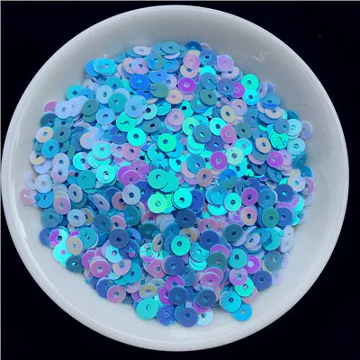 Mix AB White L Blue 4000 шт./лот размер 4 мм Плоская Круглая ПВХ свободная тесьма с пайетками для шитья свадьбы ремесло Женская одежда Аксессуары Дети Diy материал - Цвет: Mix AB White L Blue