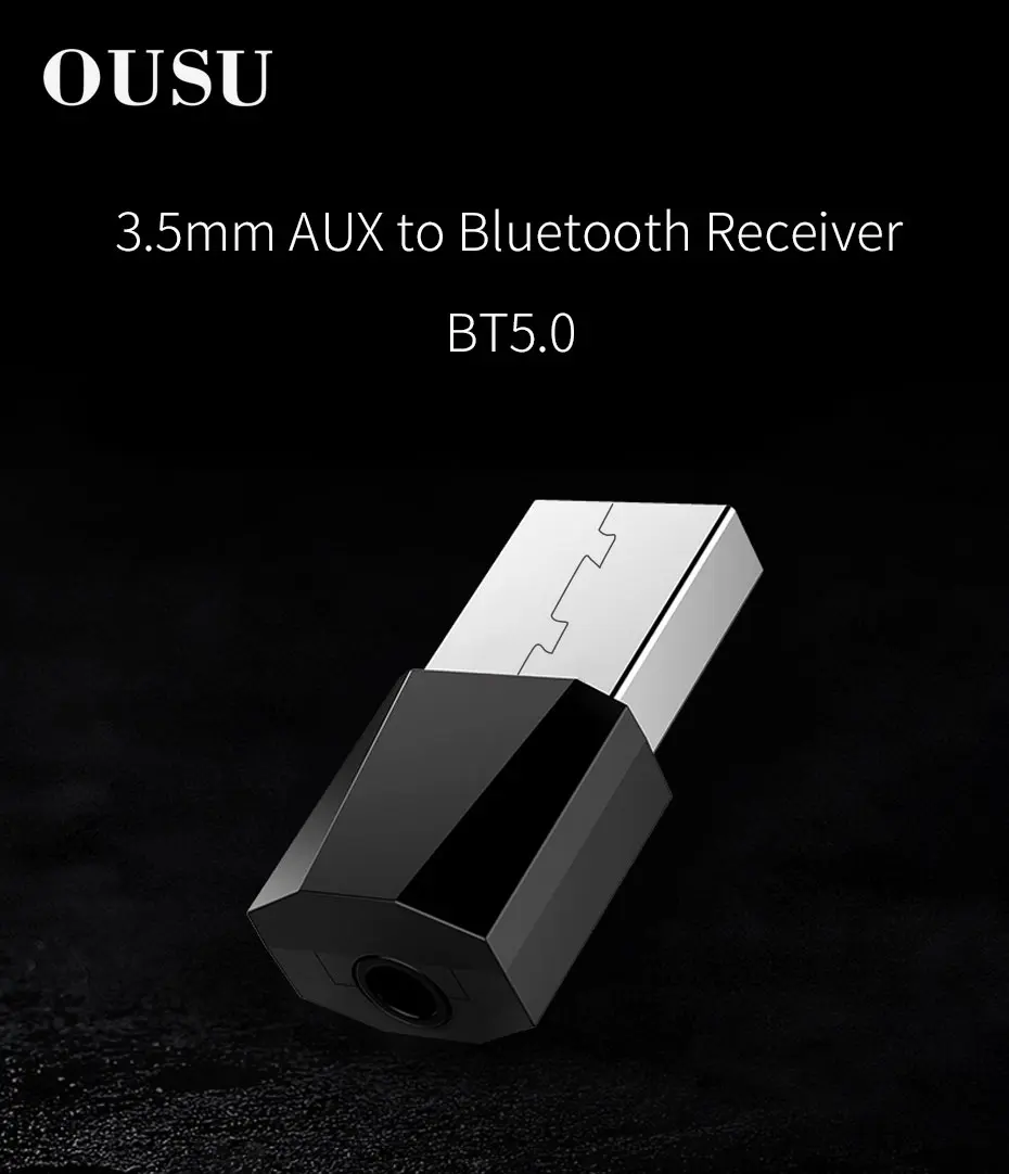 OUSU 3,5 мм разъем аудио беспроводной адаптер aptX Bluetooth приемник Bluetooth передатчик aux adaptador для наушников ТВ автомобиля стерео