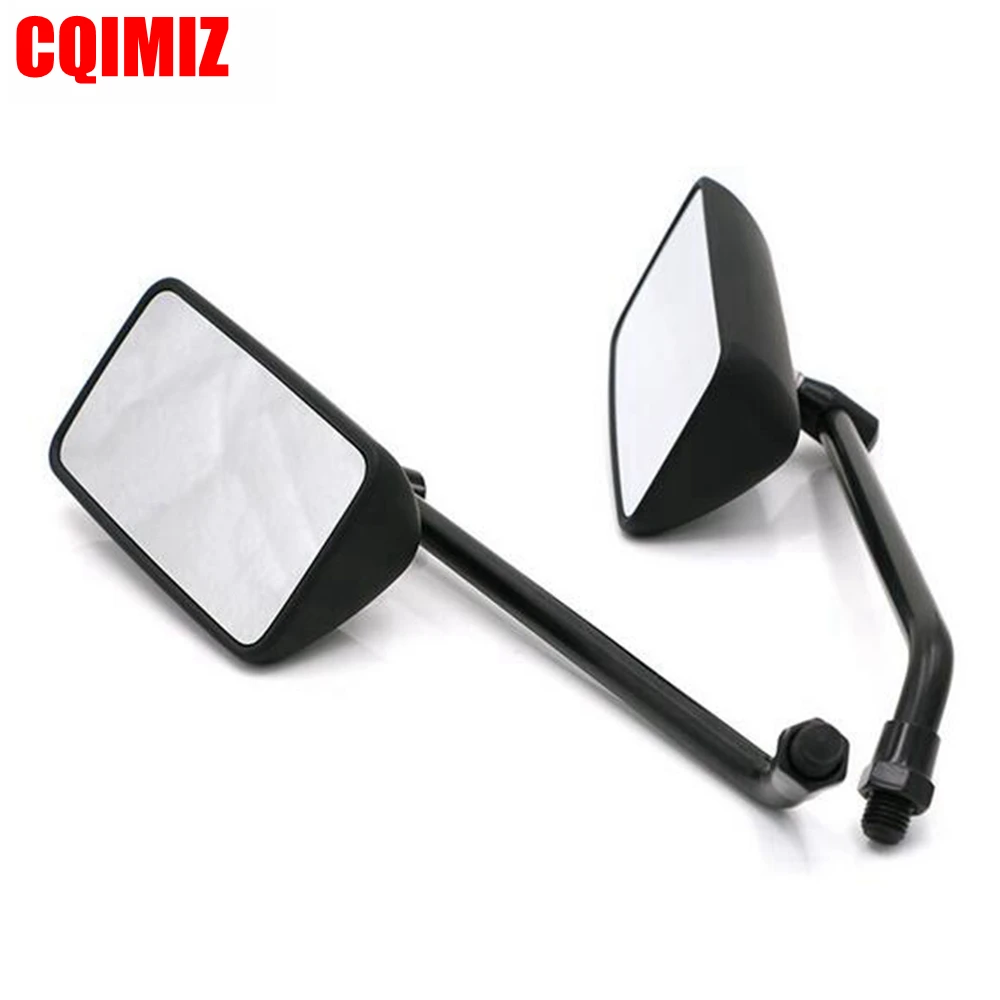 1 Pair Universal Square Black Motorcycle Rear View Mirrors Side Mirror For Harley 8mm 10mm Motorbike | Автомобили и мотоциклы
