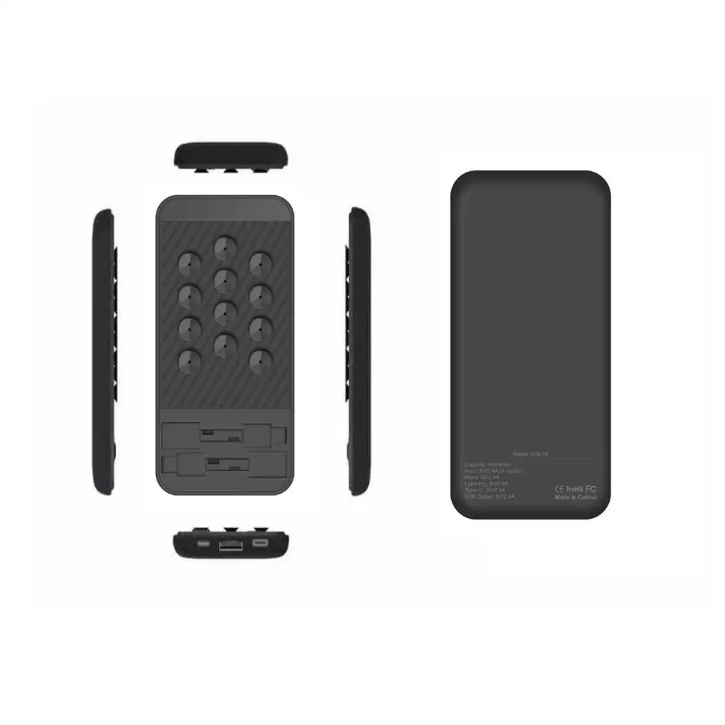 15000 мАч power Bank с зарядным кабелем присоска Внешняя батарея повербанк USB bank