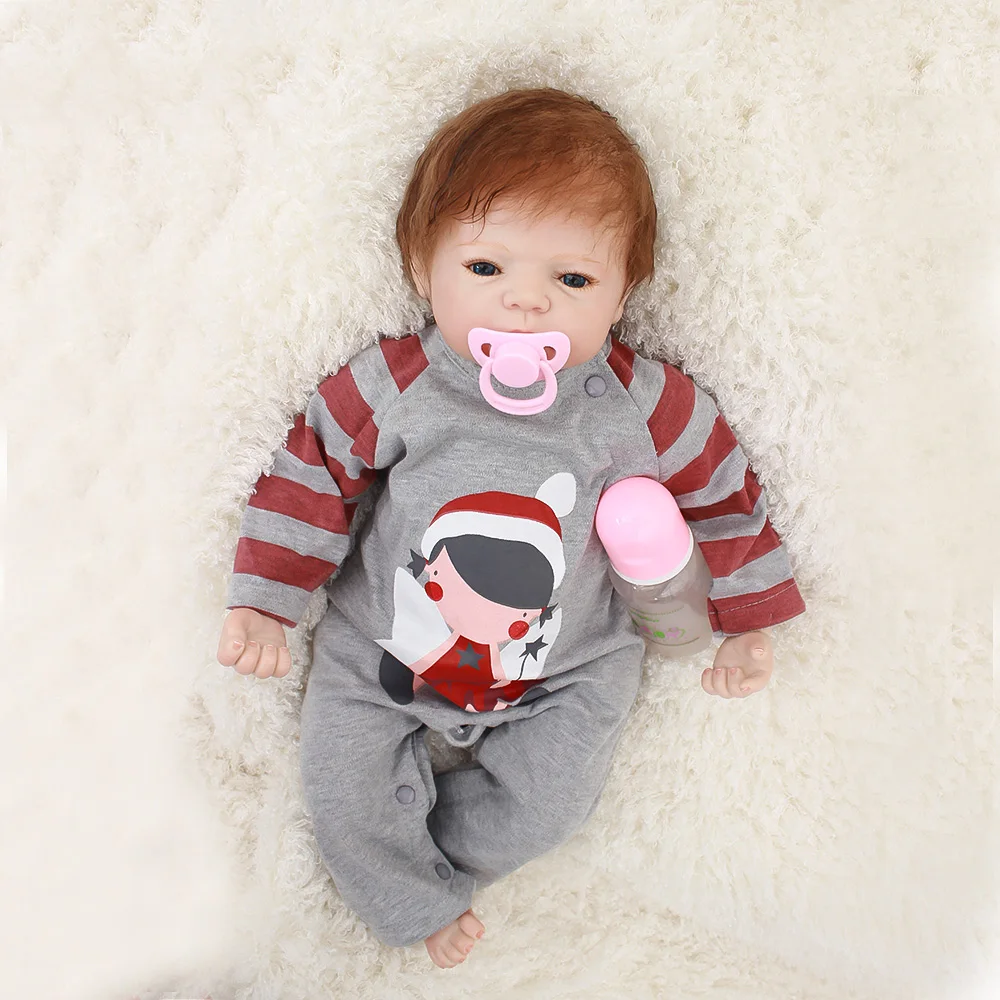 

22inch Lifelike Reborn silicone Dolls reborn Doll 55cm So Truly fashion Modeling Doll Toddler birthday Xmas gifts hot sale toys