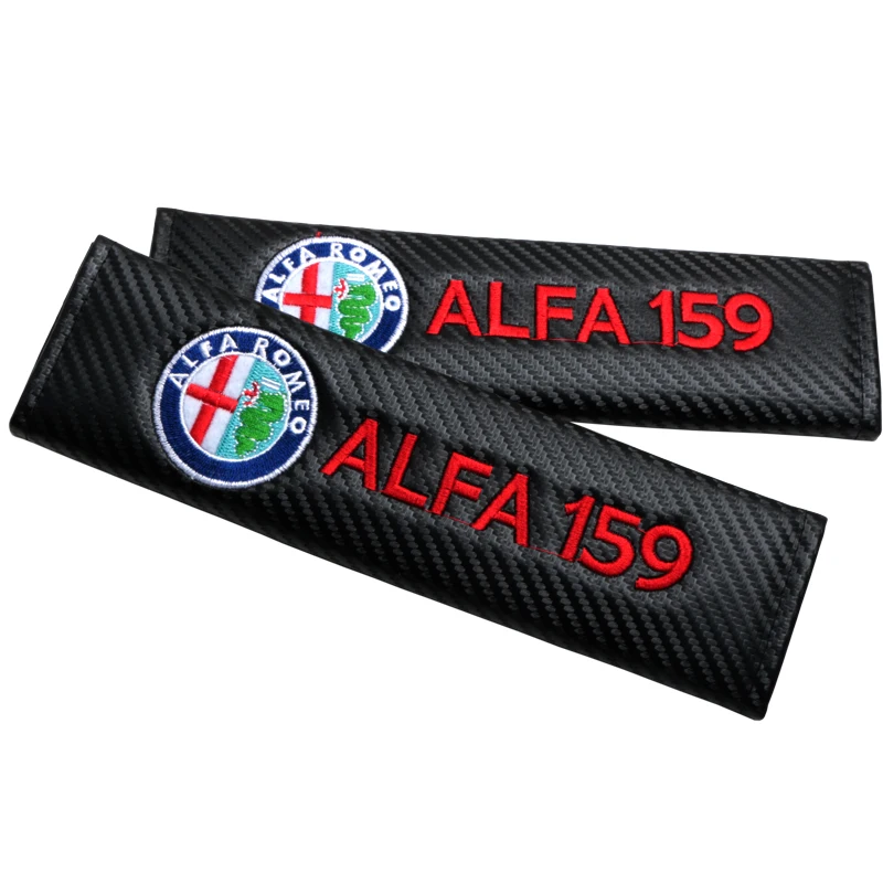 2 шт. углеродного волокна Накладка для ремня безопасности автомобиля Alfa Romeo 159 147 156