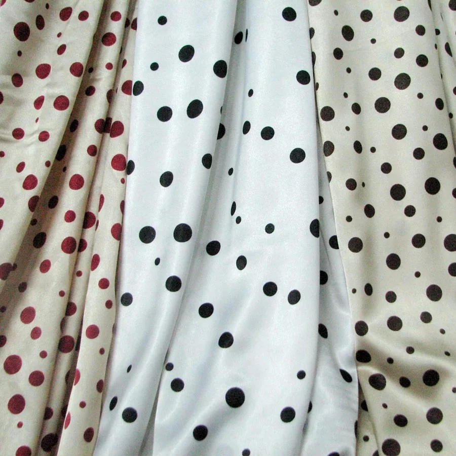

Lovely Polka Dot Emulation silk stretch satin fabric /diy handmade clothing fabric SS/100cm*120cm