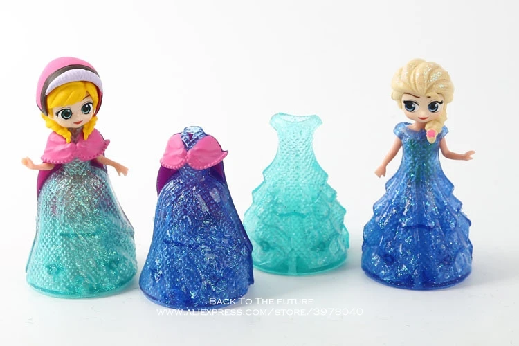 Disney Frozen Princess Elsa Anna 10 см 4 шт./компл. фигурки модель аниме мини украшение ПВХ