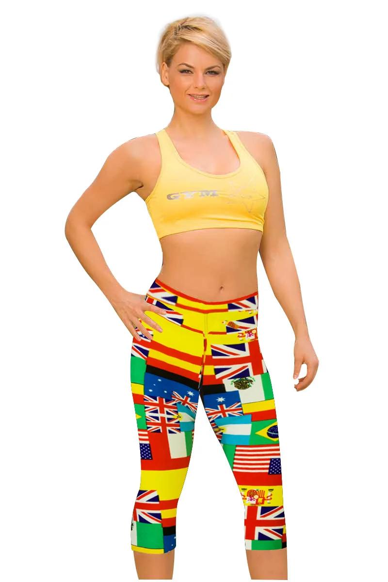 Женские спортивные Леггинсы для занятий йогой одежда бодибилдинга и бега