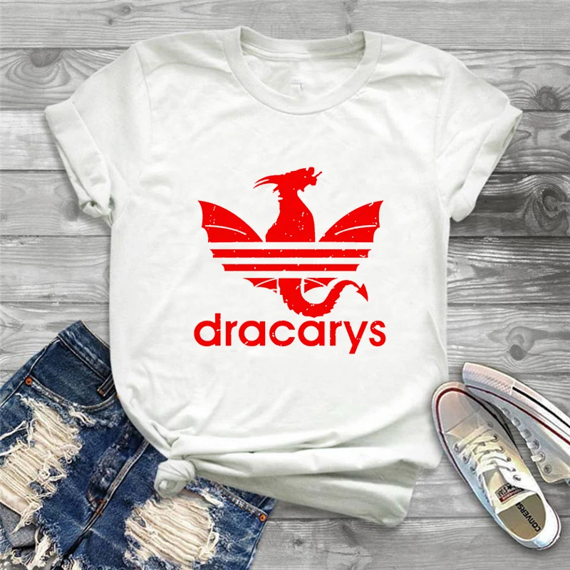 Хит Dracarys футболка для женщин Игра престолов мать драконов Khaleesi рубашка Dragon Fire
