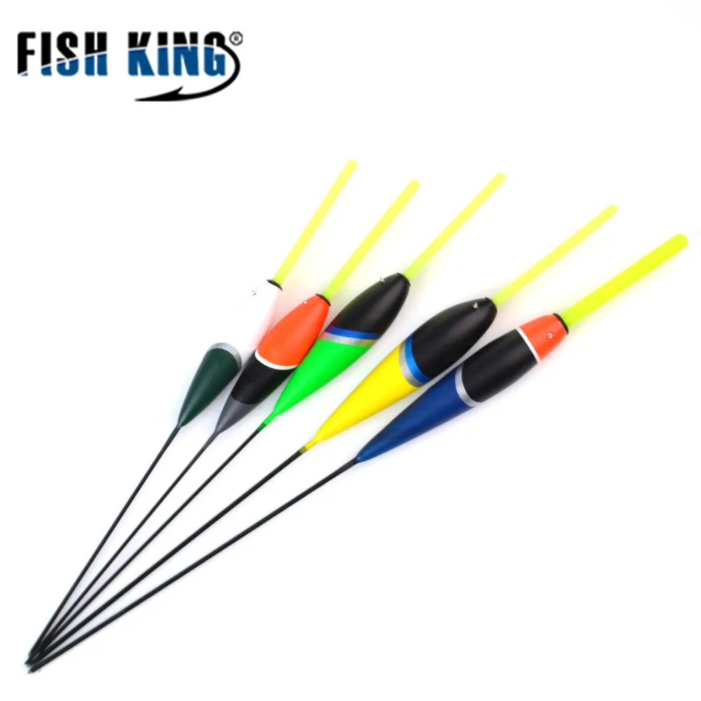 FISH KING 10 шт./лот, рыболовные снасти для ловли карпа, поплавок для подледной рыбалки, набор, светильник, палка, смешанный размер, цвет, буй, Boia, поплавки, аксессуары