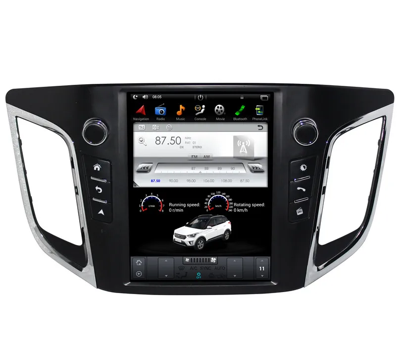 10 4 &quotTesla стиль Android 7 1 Автомобильный мультимедийный плеер GPS навигация для Hyundai IX25