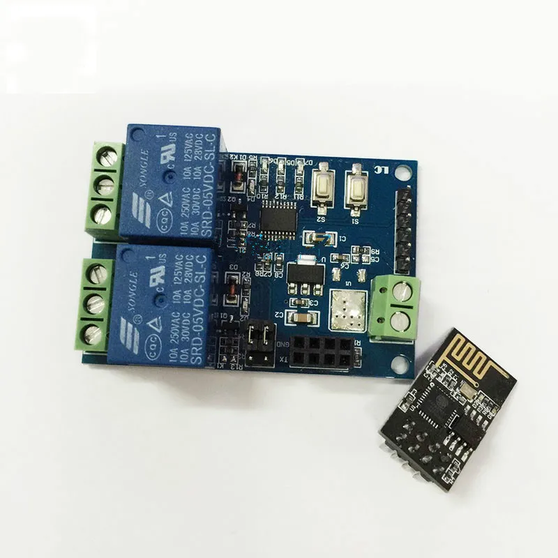 10 шт. 5 В ESP8266 ESP-01 2 канала Wi-Fi модуль реле 2-реле канала модуль для IOT умный дом телефон приложение контроллер# Hbm0325-a