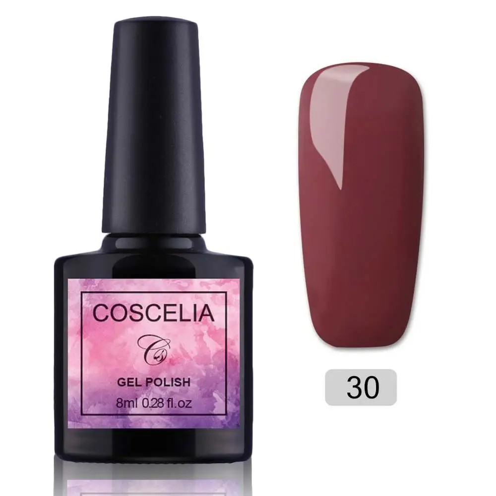 NO.30 COSCELIA 8ML40 цветов УФ гель лак для ногтей маникюрные инструменты для дизайна ногтей долговечный впитывающий гель для ногтей - Цвет: NO.30