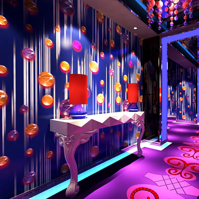 Новые современные модные обои 3d светоотражающие Настенные для караоке