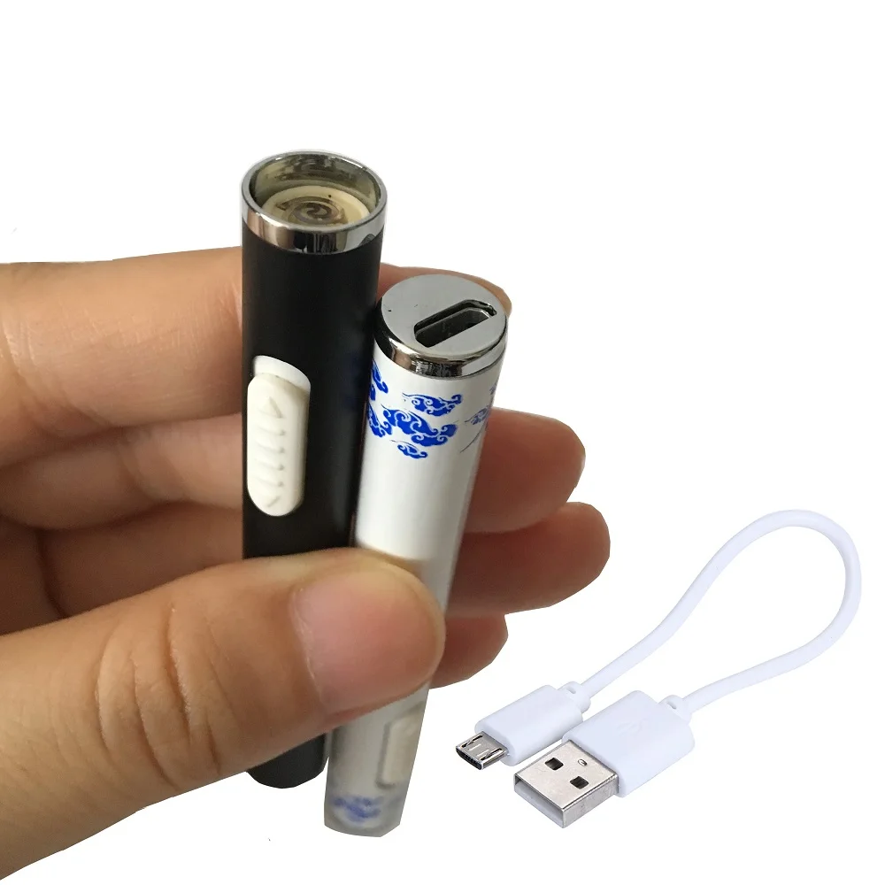 Маленькая тонкая портативная перезаряжаемая бездымный без газа USB ветрозащитная