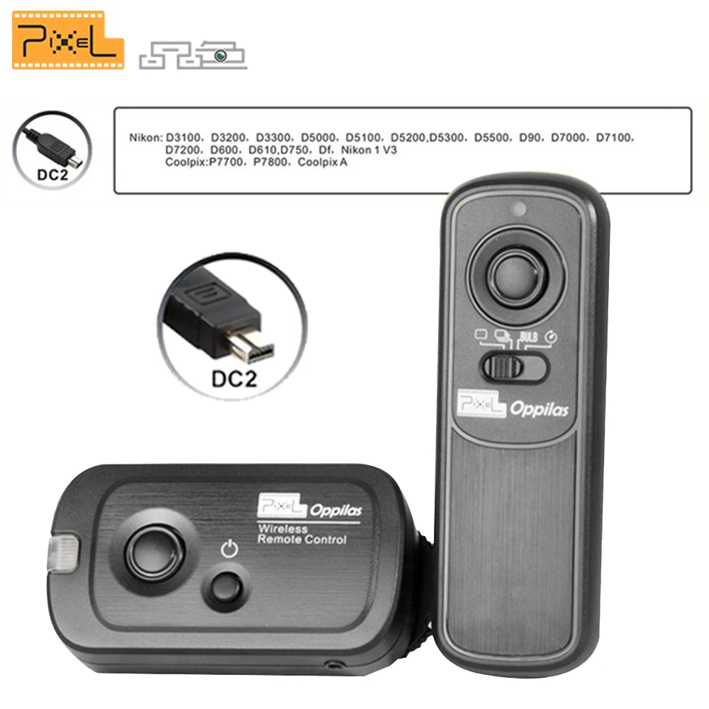 Pixel RW 221 DC2 беспроводной затвор камеры пульт дистанционного управления для Nikon D3100