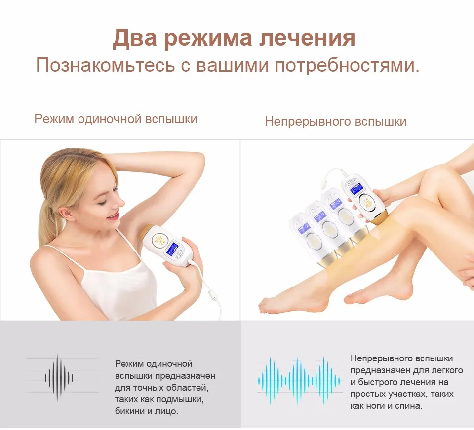 Новые 400K вспышек IPL эпилятор Постоянное удаление волос Сенсорный дисплей Депиляция Триммер бикини лазерный фотоэпилятор