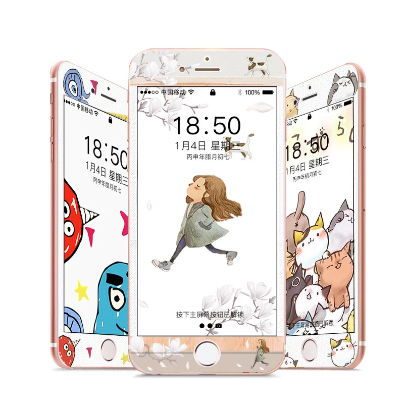 стекло на айфон 6 7 8 Защитная пленка из закаленного стекла для iPhone Plus 6s с милым