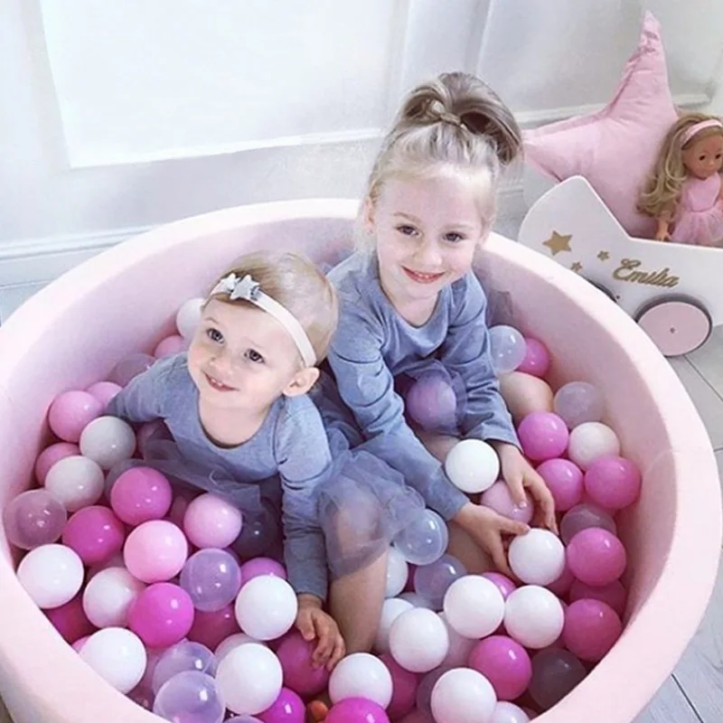 

INS Kids Playpen Round Ocean Ball Pit Baby Pool Infant Sponge Children's Playpen Soft Colorful Ball Pits Baby Fence Room Decor