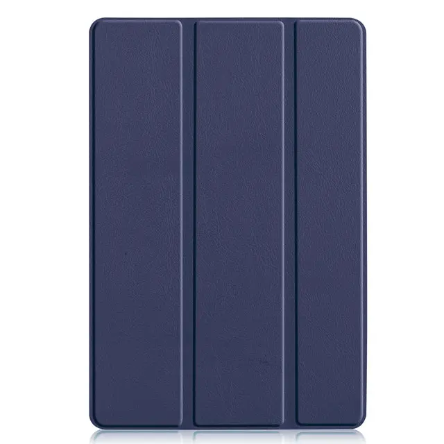 Окрашенный умный чехол из искусственной кожи для huawei MediaPad M6 10,8 дюймов планшет Funda Capa чехол для huawei M6 Pro 10,"+ пленка для экрана+ ручка - Цвет: dark blue