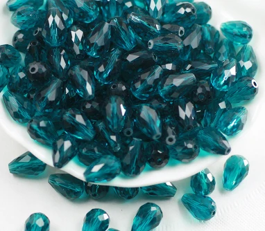 8*11 мм коричневый разноцветные хрустальные бусы слеза Форма граненый кулон